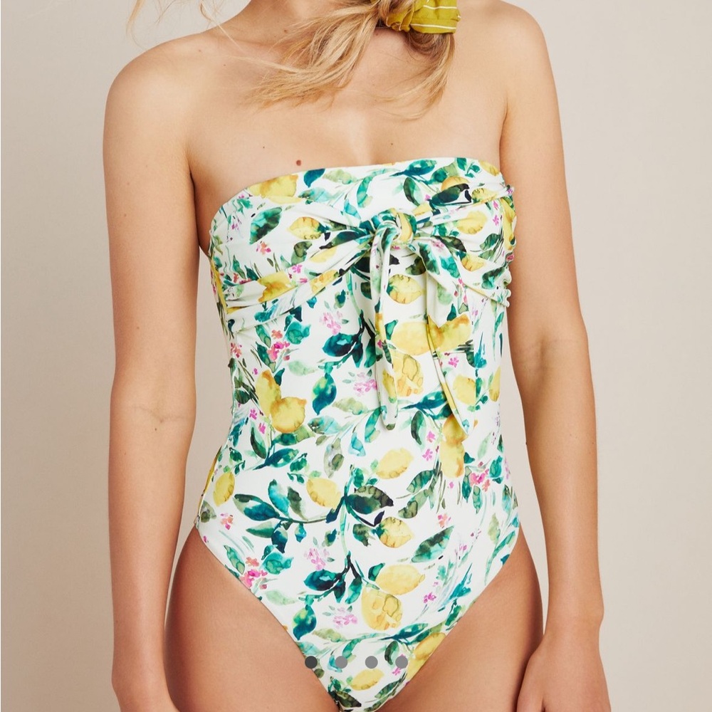 Anthropologie PQ Swim One piece lemon bathing suit